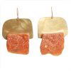 "Popsicle and Hot Cement" Orange Resin Earrings by Maru López