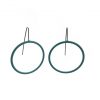 Large Teal Circle Earrings