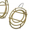 Olive Oval Structure Earrings