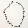 Black Oxidized Necklace with Stones