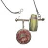 Metal, Glass & Mineral Necklace