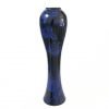 Very Tall Cobalt Blue Crystalline Vase