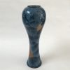 Tall Orange and Blue Crystalline Vase