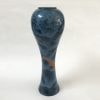 Tall Orange and Blue Crystalline Vase