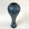 Tall Orange and Blue Crystalline Vase
