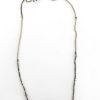 Short Strand Necklace with Silver Tube