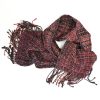 Handwoven Scarf in Pink, Black and Yellow