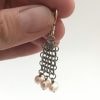 Chainmail Earrings with Pink Pearls