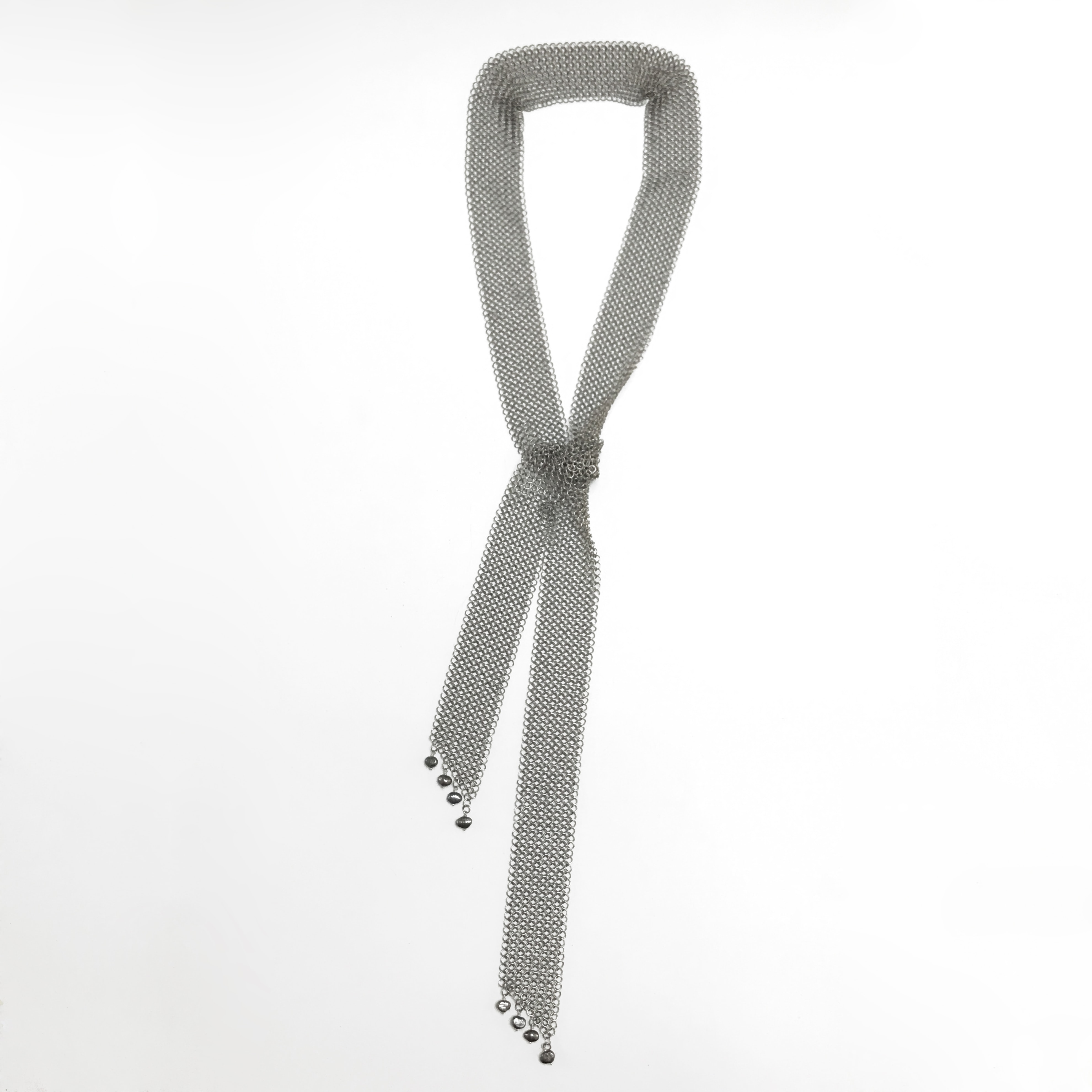 Chainmail Scarf Necklace with Dark 