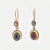 Switch Blue Sapphire and Pink Tourmaline Earrings