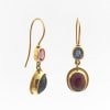 Switch Blue Sapphire and Pink Tourmaline Earrings