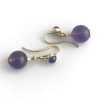 Amethyst and Blue Sapphire Earrings