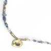 Gemstone Necklace in Blues with Kyanite Pendant