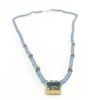 Chalcedony Necklace with Topaz Pendant