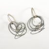 Gunmetal Swirl Hook Earrings