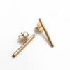 Gold Bar Stud Earrings