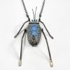 Spring Garden Beetle Necklace with Locket