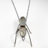 Spring Garden Beetle Necklace with Locket