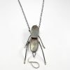 Spring Garden Beetle Necklace with Locket