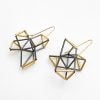 Gold Film Prism Earrings