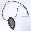 Silver Necklace with Succulent Enamel