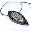 Silver Necklace with Succulent Enamel