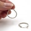 Twisted Wire Hoop Earrings - Sterling Silver