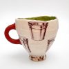 Pail Mug with Red Handle