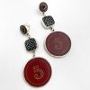 “Number Five” Red Earrings