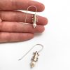 Sterling Distressed Tube Earrings