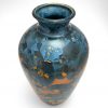 Orange and Blue Crystalline Vase