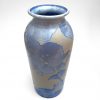 Light Blue and Purple Crystalline Vase