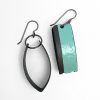 Black and Aqua Earrings