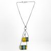 Yellow, Blue, Green and Black Necklace
