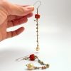 Antique Coral Earrings with Pearl Drop