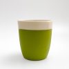 Green and White Cup