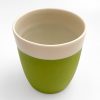 Green and White Cup