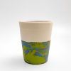 White, Green and Blue Cup