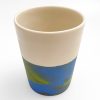 White, Green and Blue Cup