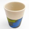 White, Green and Blue Cup