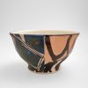 Fluted Bowl with Brush Strokes