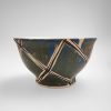 Fluted Bowl with Brush Strokes