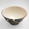 Fluted Bowl with Brush Strokes