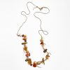 Cradle of Beads Necklace with Amber and Citrine