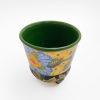 Footed Mug with Blue Flower