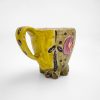 Footed Yellow Mug