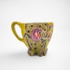 Footed Yellow Mug
