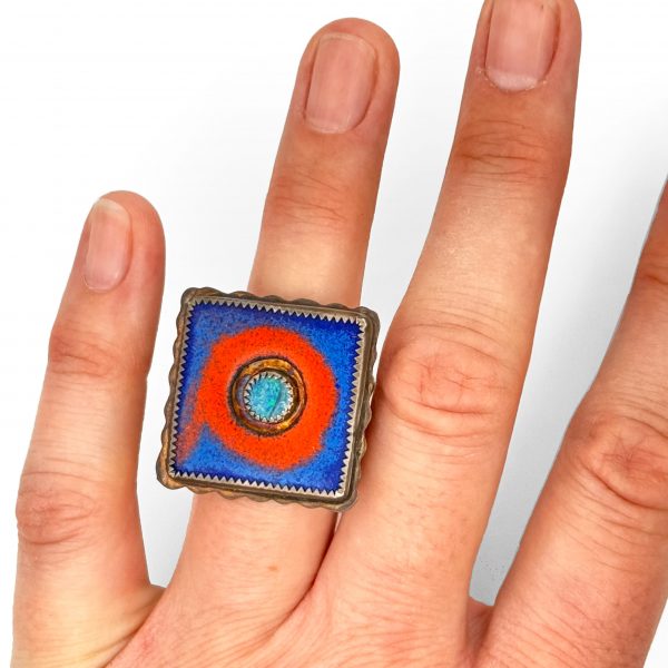 Opal Enamel Ring Freehand Gallery