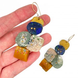 Resin Cluster Earrings, Maru Lopez, Freehand Gallery