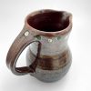 Small Brown/Red Pitcher with Circle Design